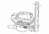 Car Crash Coloring sketch template