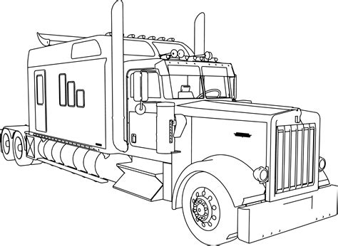 coloring pages    wheeler truck