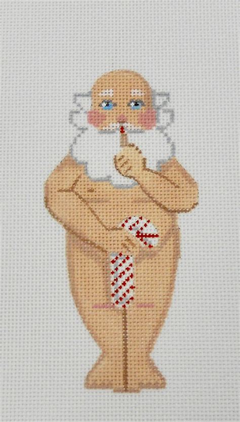 naked santa with candy cane 88