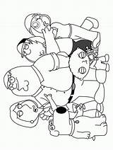 Coloring Pages Guy Family Cartoon Color Printable Chris Cartoons Brian Stewie Lois Meg Griffin Drawing Peter Kids Print Adult Book sketch template