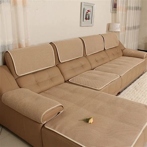 high quality leather sofa cushion sofa cover summer chair seat couch cover plaid sofa slipcover