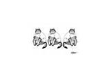 Kliban Cats Coloring Cards sketch template