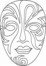 Masken Venezianische Basteln sketch template
