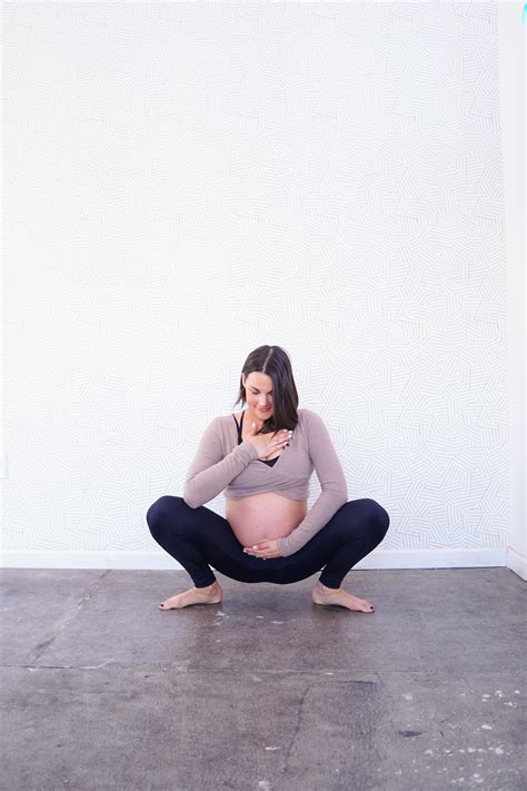 Prenatal Yoga Pose Wide Legged Squat Whitney E Rd