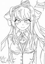 Monika Just Ddlc Fanart Another Comments sketch template