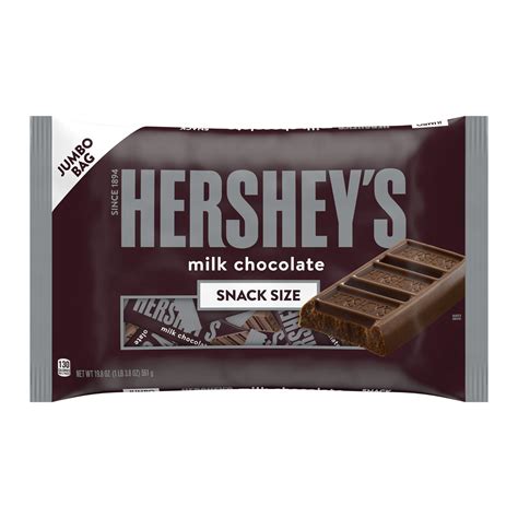 hersheys milk chocolate snack size candy bars individually wrapped