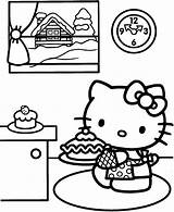 Hello Kitty Coloring Christmas Pages Sheets Para Printable Drawing Color Fall Colorear Cute Only Part Kids Print Dibujos Colorare Da sketch template