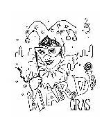 Jester Mardi Gras Crayola Coloring sketch template