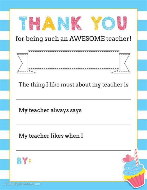 printable teacher appreciation   notes