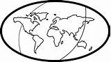 Globe Coloring Wecoloringpage Earth sketch template