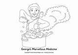 Medicine Marvellous Colouring Georges George Roald Dahl Pages Activityvillage Activities Characters Activity Magic Books Kids Choose Board Village Explore sketch template
