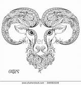 Aries Designlooter Horoscope sketch template