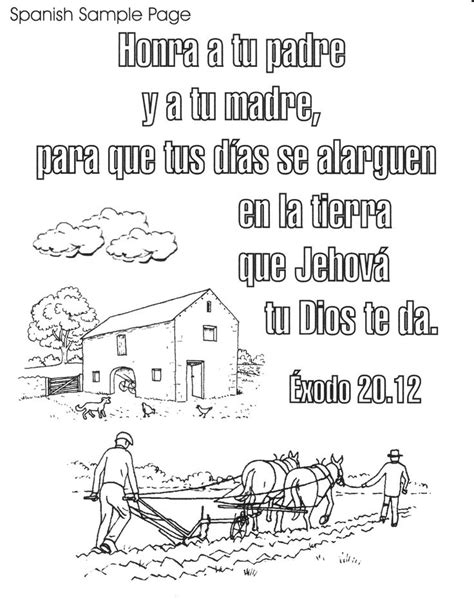 bible spanish coloring pages  printable spanish bible verse