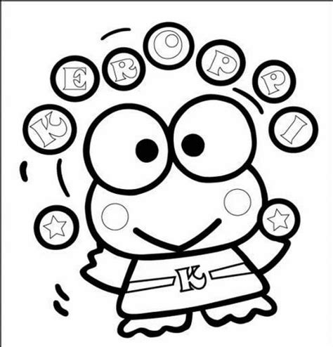 keroppi  coloring pages coloring pages