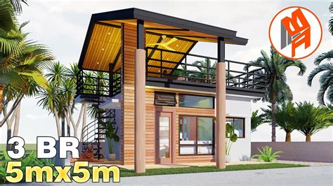 bungalow house  roof deck house design xm  sqm   bedrooms  youtube