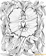 Coloring Adults Pages Fanciful Faces Pdf Online Printable Ai Hard Butterfly Simple But Color Coloringpagesonly sketch template