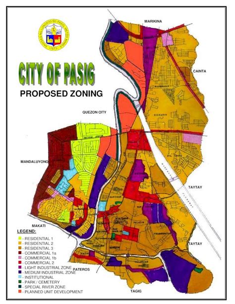proposed  existing zoning map  pasig cityapiningcomfiles