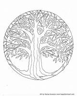 Coloring Tree Pages Life Celtic Adult Mandala Spring Adults Fig Willow Printable Family Young Print Color Cool Weeping Template Fun sketch template
