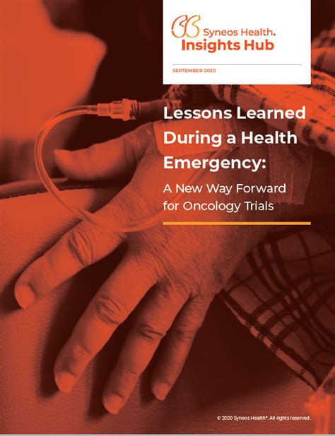 lessons learned   health emergency      oncology trials syneos health