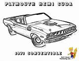 Coloring Plymouth Barracuda Car Muscle Pages Cars Cuda 153kb 1200 sketch template