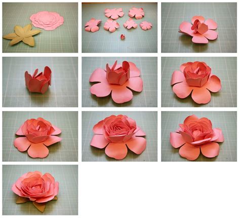 bits  paper rolled rose  easy  assemble rose  paper flowers