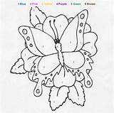 Coloring Color Butterfly Pages Numbers Zahlen Nach Ausmalen Big Blank Number Printable Print Online Twisty Schmetterling Animal Worksheets Directions Following sketch template