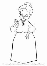 Draw Granny Looney Tunes Drawing Step Cartoon Drawings Learn Paintingvalley sketch template