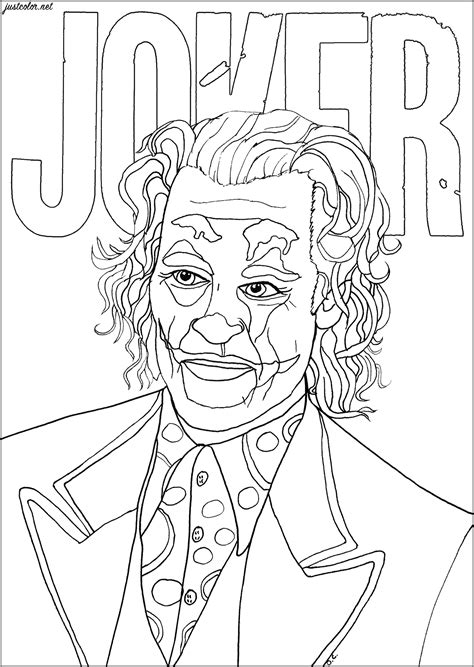 joker joaquin phoenix movies adult coloring pages