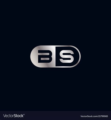 initial letter bs logo template design royalty  vector