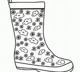 Boots Rain Coloring Boot Outline Clipart Wellington Pages Drawing Clip Printable Wellies Template Preschool Spring Welly Flowers Cards Colouring Kids sketch template
