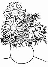 Coloring Daisies Vase Pages Daisy Drawing Printable Flower Flowers Categories Getdrawings Supercoloring sketch template