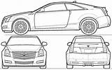 Cadillac Cts Coloring Escalade Eldorado Blueprintbox sketch template