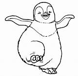 Mumble Penguin sketch template