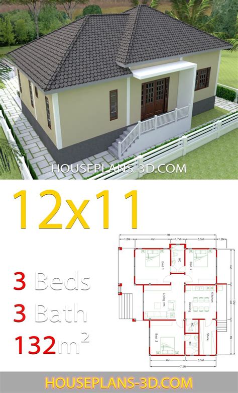 home design    bedrooms hip roof house plans