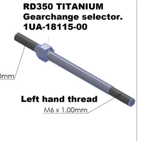 titanium gear change selector rod titan classics