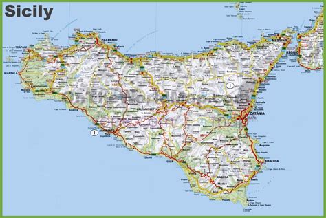 Map Of Sicily