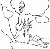 Estatua Libertad Dibujo Liberdade Liberty Colorir Estátua Tocha Emblematicos Escravos Tudodesenhos sketch template
