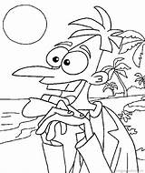 Ferb Phineas Coloring Pages Kids Online Printable Phines Cartoons Fun Popular sketch template