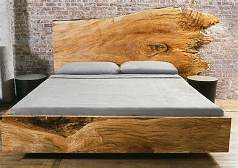 edge slabwood platform beds contemporary luxury