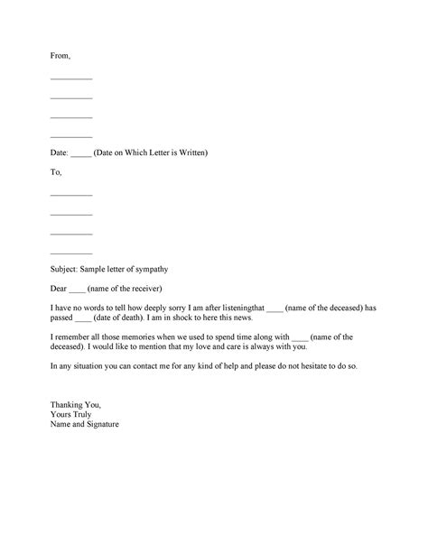 sample letter   donations  death    letter template collection