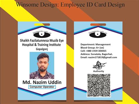 employee id card design job id card  md nazimuddin  dribbble
