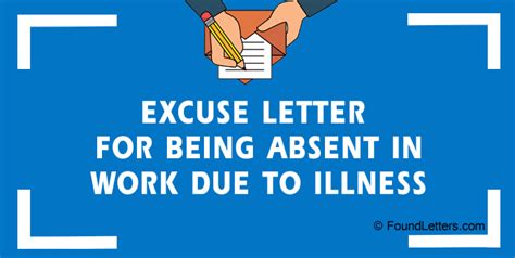 excuse letter  absence  work due  illness