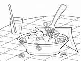 Coloring Pasta Spaghetti Pages Meatballs Noodles Gif Colouring Template Getdrawings Drawing Projectes sketch template