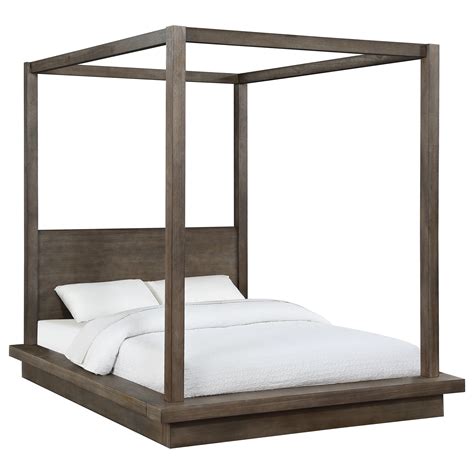 modus international melbourne contemporary queen canopy bed  furniture mattress canopy beds