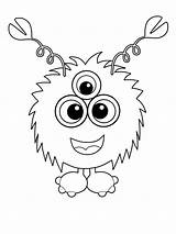 Monster Ausmalbilder Coloring Pages Cute Kostenlos Monsters Malvorlagen Easy Printable Kids Cartoon Sheets Party Drawing sketch template