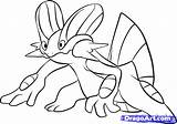 Swampert Mega Coloring Pages Pokemon Draw Step Color Getdrawings Drawing Getcolorings Hellokids sketch template