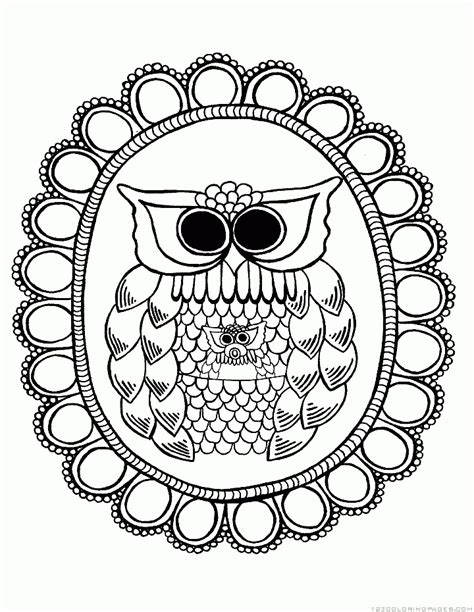 owl coloring pages part