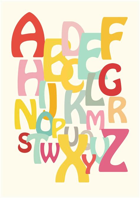 printable alphabet scrapbooking paper  nursery print alphabet