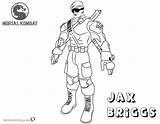 Coloring Mortal Kombat Pages Jax Briggs Printable Color Template Bettercoloring sketch template