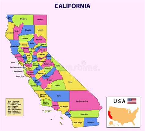 Mapa De California Mapa Estatal Y De Distrito De California Mapa